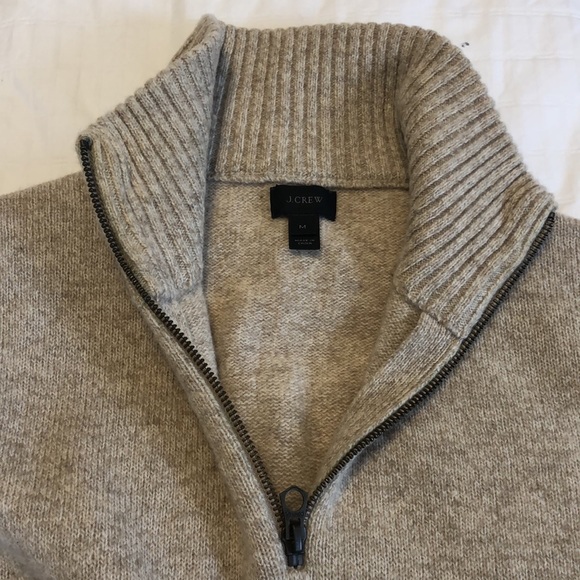 J Crew tan 100% lambs wool men’s sweater - Picture 2 of 5